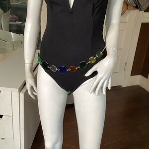 Vintage color circles hip belt